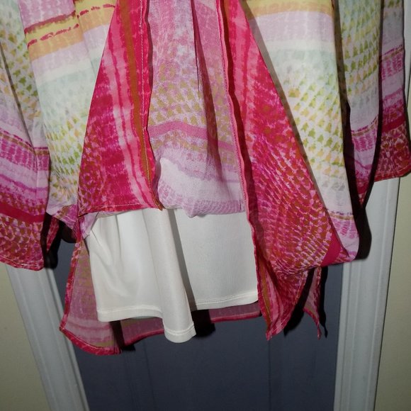 PECK & PECK MULTI-COLOR LOOSE SWING TUNIC SHIRT - Picture 2 of 3